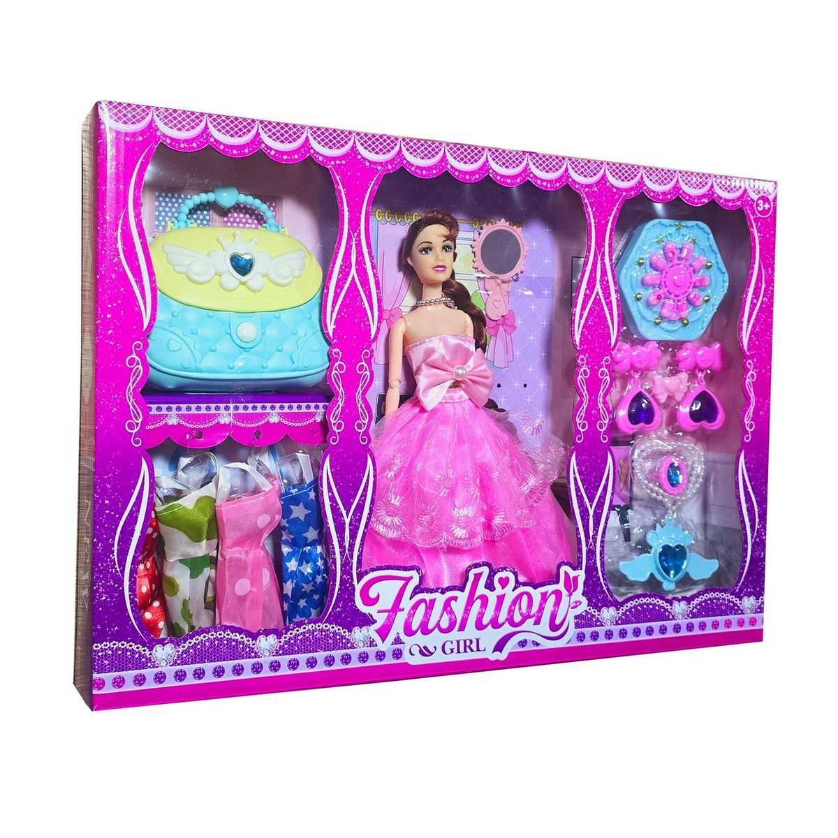 GENERICO - Muñeca Vestido Bolso Accesorios Princesa Vestidos Juguete
