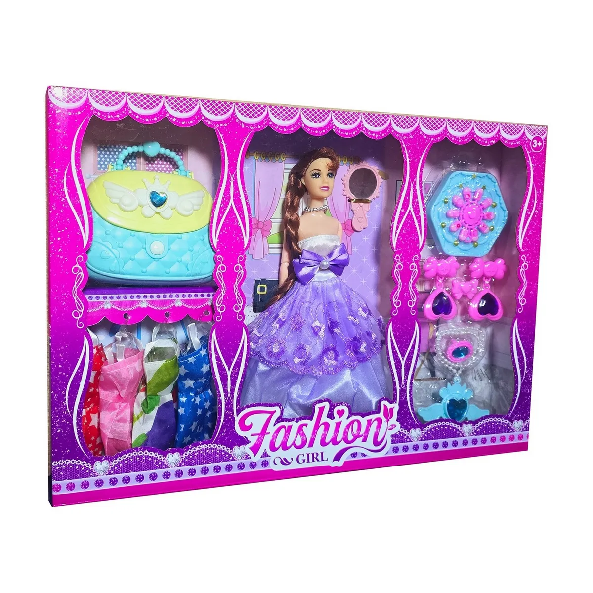 GENERICO - Muñeca Vestido Bolso Accesorios Princesa Vestidos Juguete