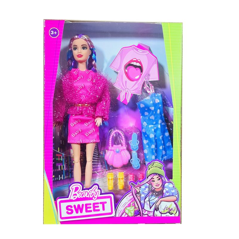 GENERICO - Muñeca Vestido Moda Accesorios Niñas Juguete Niñas