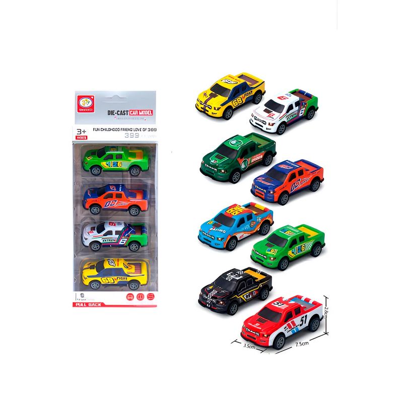 DAYOSHOP - Camioneta Deportiva Carrera Rally De Impulso Niño X 12 Pcs