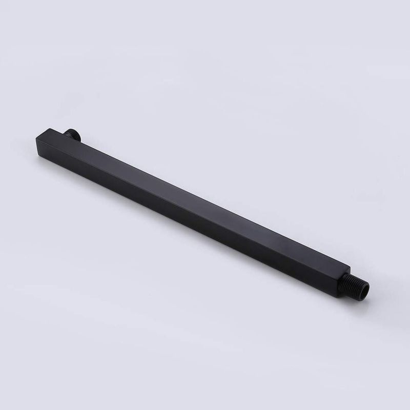 GENERICO - Tubo Extensión Ducha Negro De 45cm Con Escudo