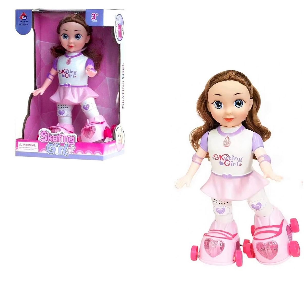 DAYOSHOP - Robot Muñeca Patines Patinadora Juguete Niñas + Baterias