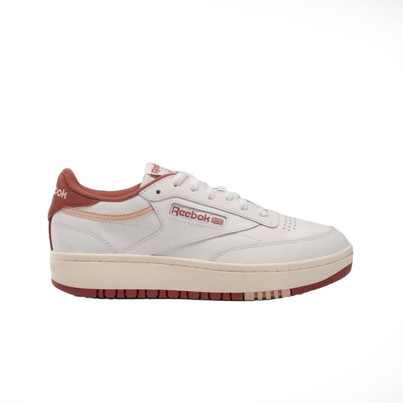 REEBOK - Tenis Mujer Reebok Club C Double - Blanco-Café