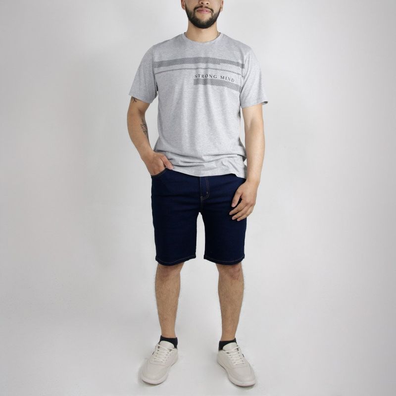 L Y H - Bermuda Para Hombre Azul Marca L&H