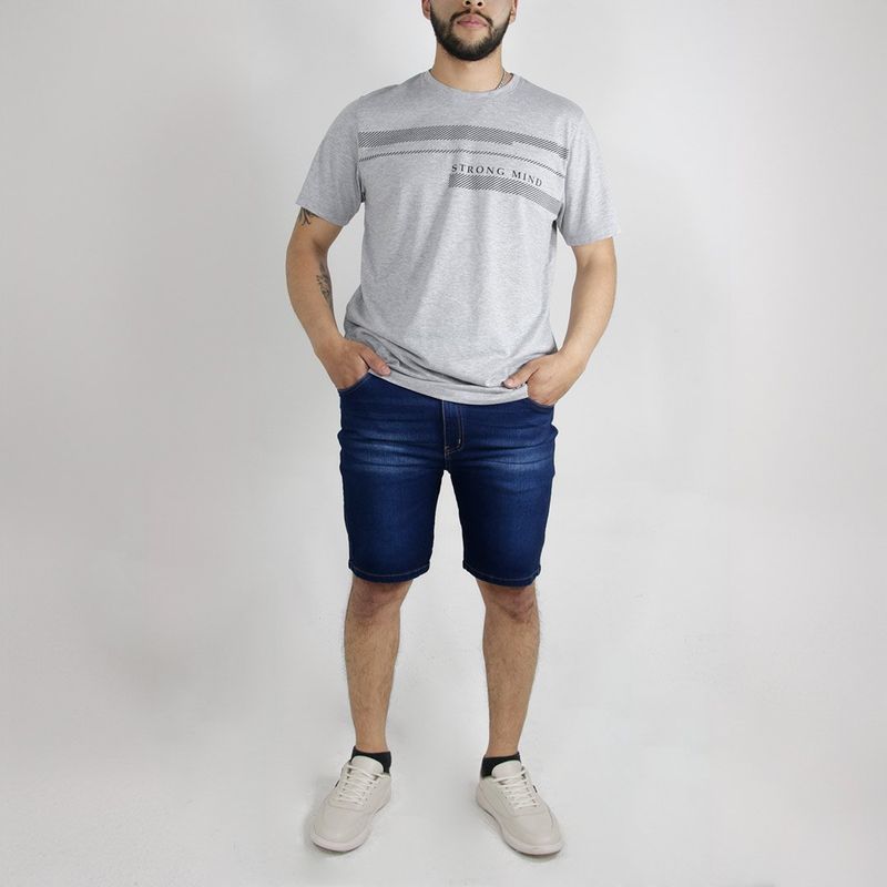 L Y H - Bermuda Para Hombre Azul Marca L&H