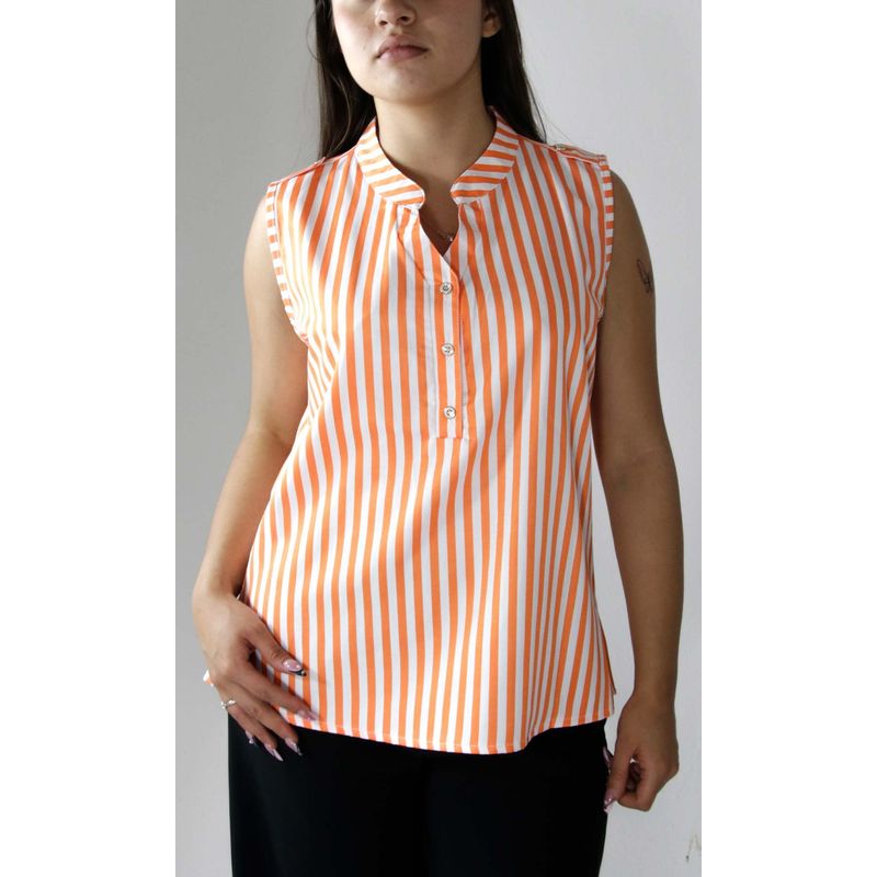 L Y H - Blusa Para Mujer Sin Manga Amarillo Marca L&H