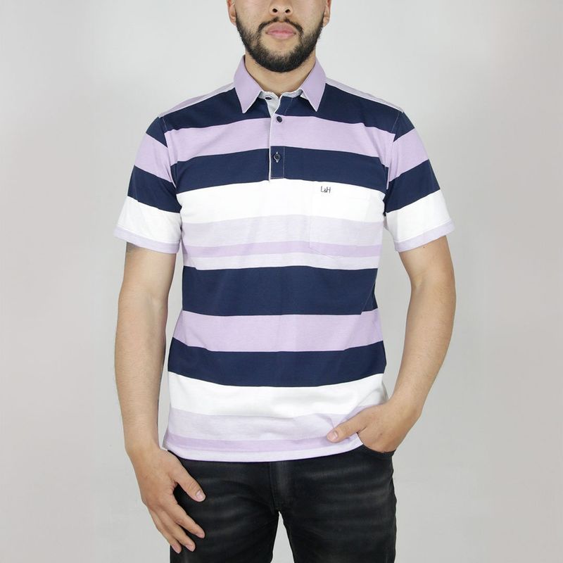 L Y H - Camiseta Para Hombre Lila Marca L&H