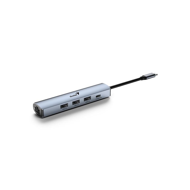 GENIUS - Adaptador Genius 5 En 1 Mod. Uh-545 Hub Usb C A Red Usb