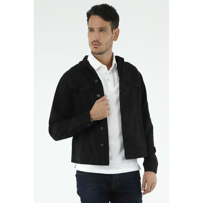 TENNIS - Chaqueta de jean negra para hombre