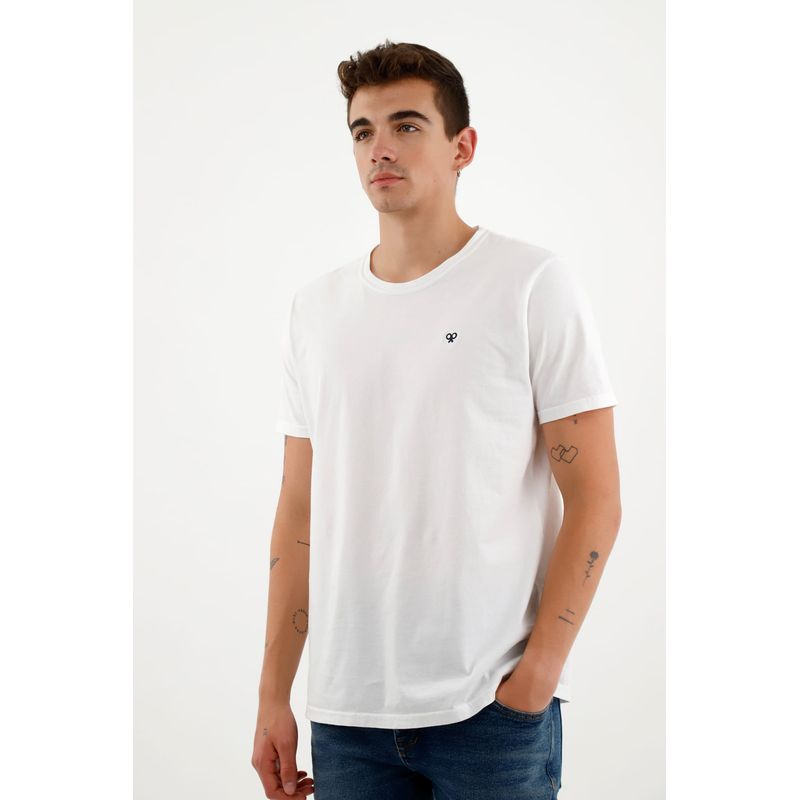 TENNIS - Camiseta blanca manga corta para hombre