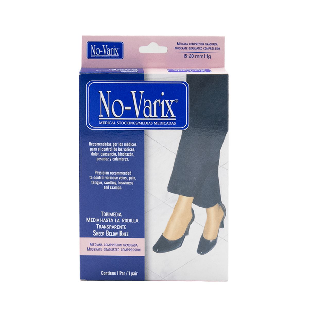 NO VARIX - Media Rodilla 15-20 No-Varix Talla L Visone