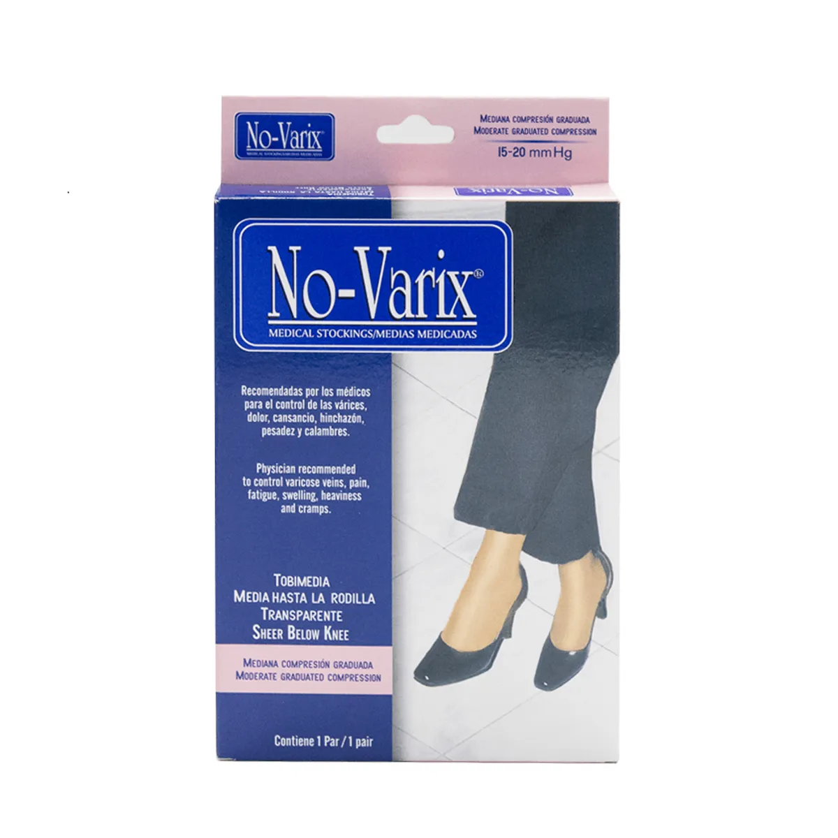 NO VARIX - Media Rodilla 15-20 No-Varix Talla L Visone