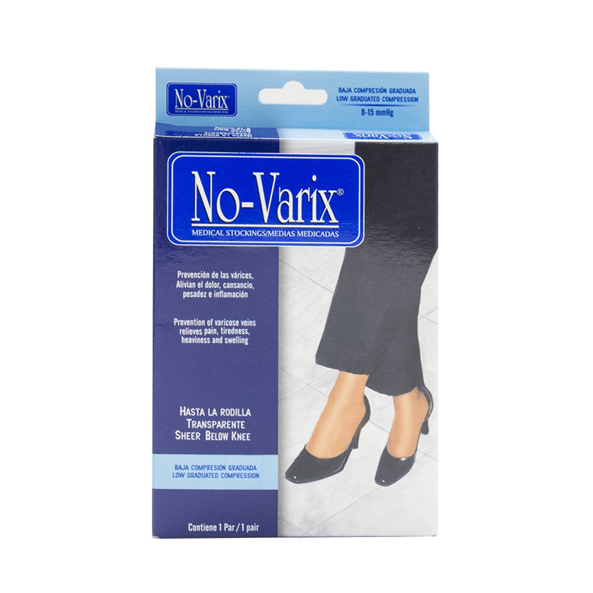 NO VARIX - Media Rodilla 8-15 No-Varix Talla M Negro