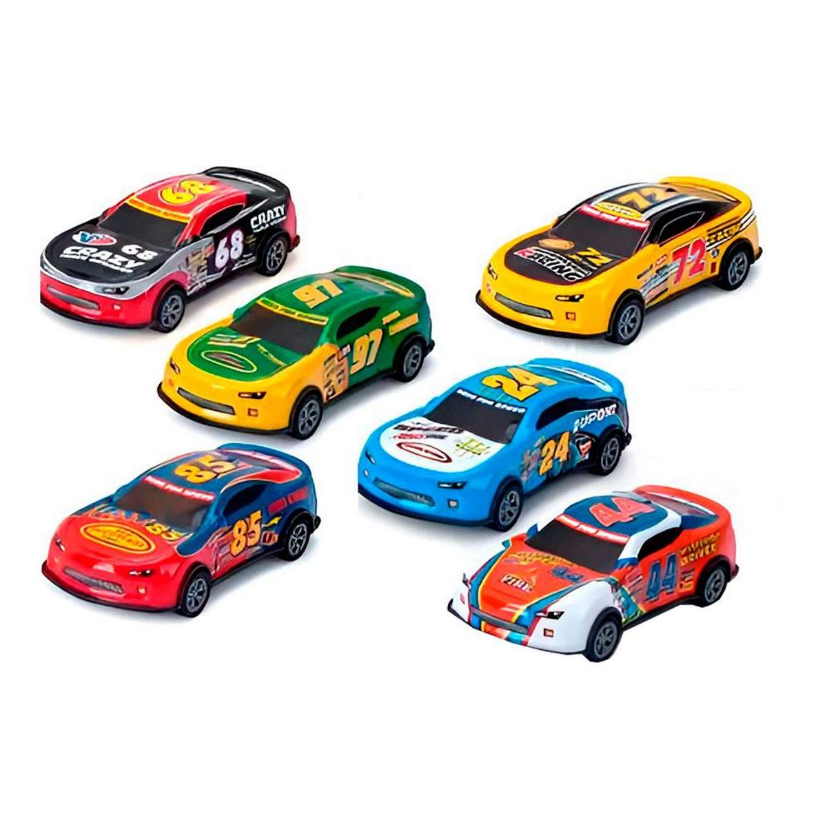 GENERICO - Carro Rally De Impulso Juguete Niño X 6 Unidades