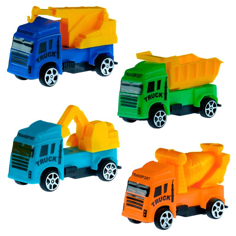GENERICO - Carro Camion Construccion Multicolor Juguete X 12 Unidades