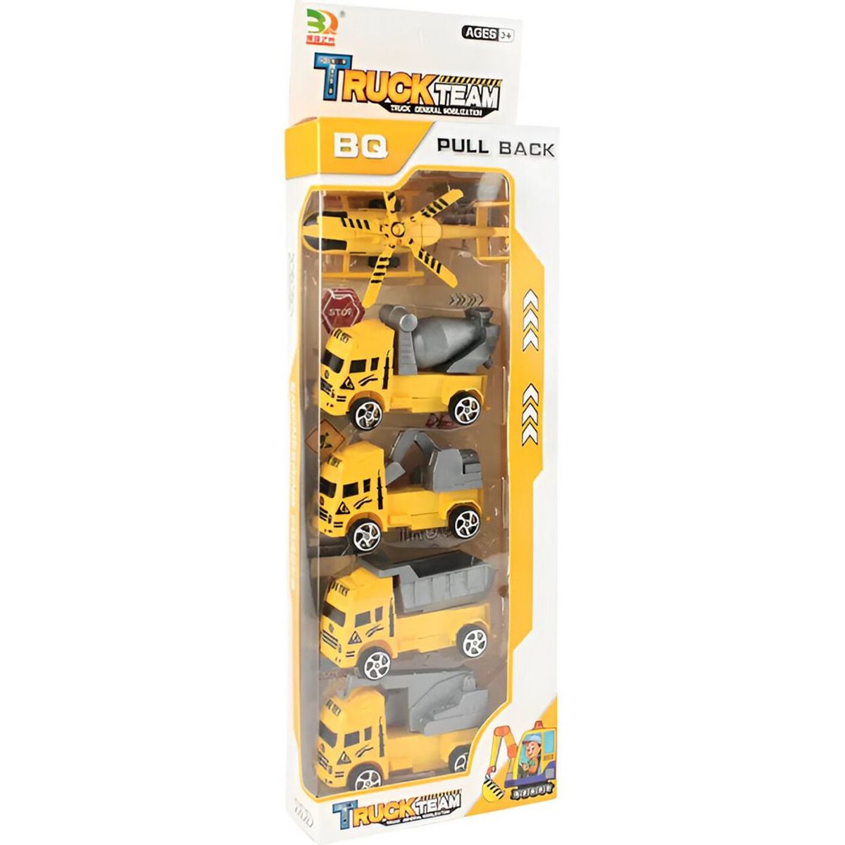 GENERICO - Carros Camion Helicoptero Colección Construcciòn X 5