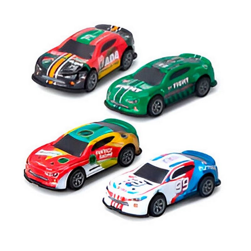 GENERICO - Carro Rally De Impulso Bornout Juguete Niño X 4 Unidades