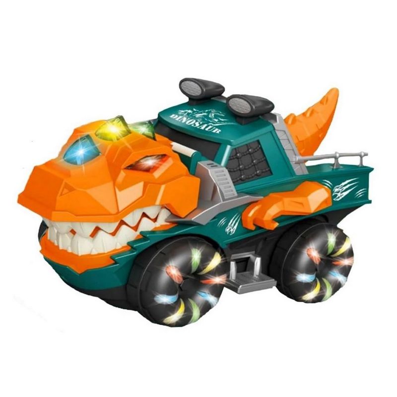 GENERICO - Carro Camioneta Dinosaurio Luces Sonido Movimiento + Bateria