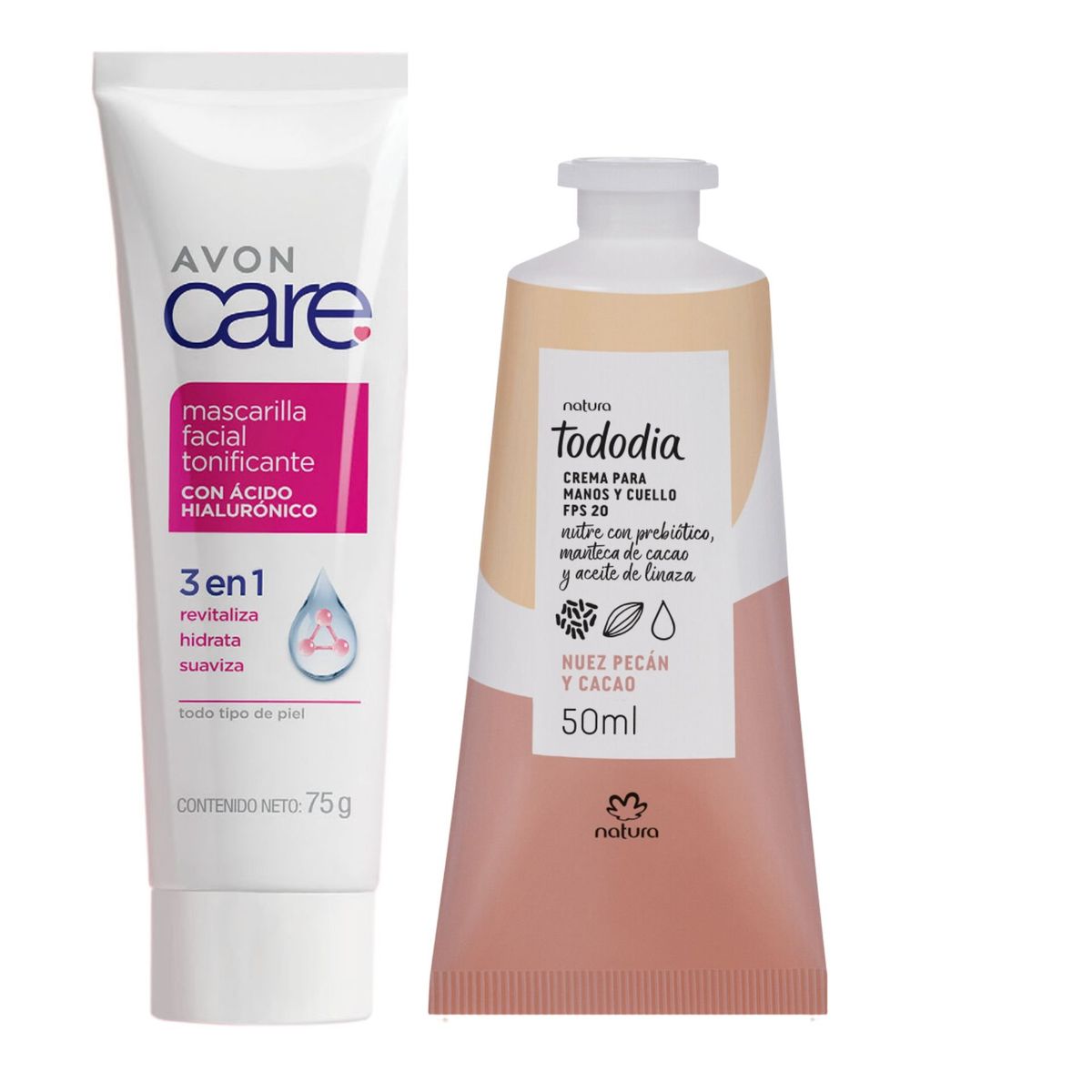 AVON - Mascarilla acido hialuronico avon + crema manos tododia natura