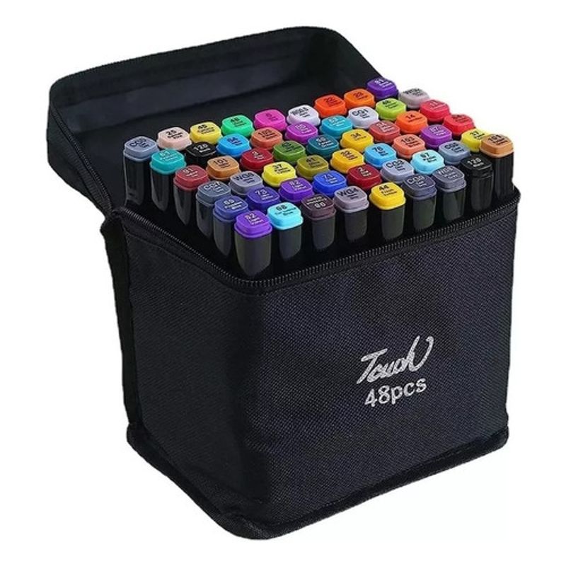 TOUCH - Marcadores Doble Punta 48 Rotuladores Alcohol Dibujo