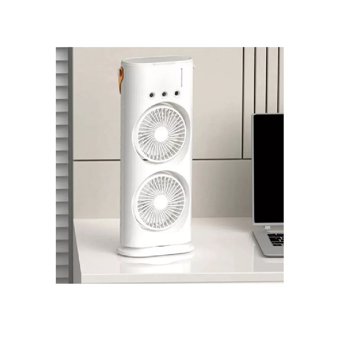 GENERICO - Aire Acondicionado Doble Portátil Recargable 3 En 1 Luz Led Color