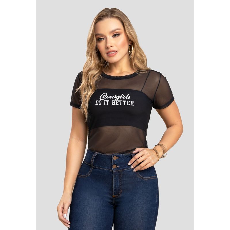 MARKETING PERSONAL - Camiseta Mujer Negro Mp 104196