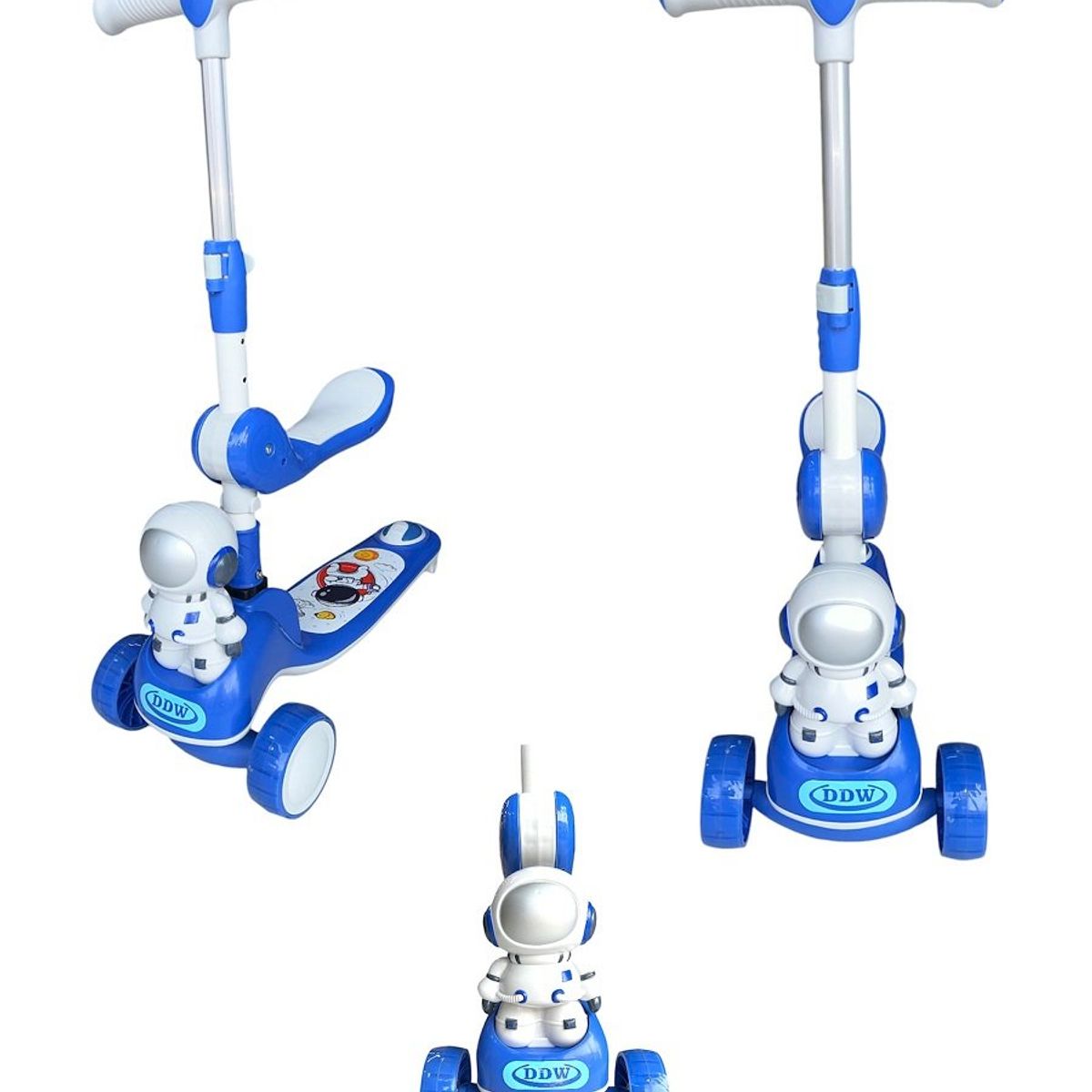 GENERICO - Patineta Scooter Monopatín Con Silla Con Luces Led Y Sonido