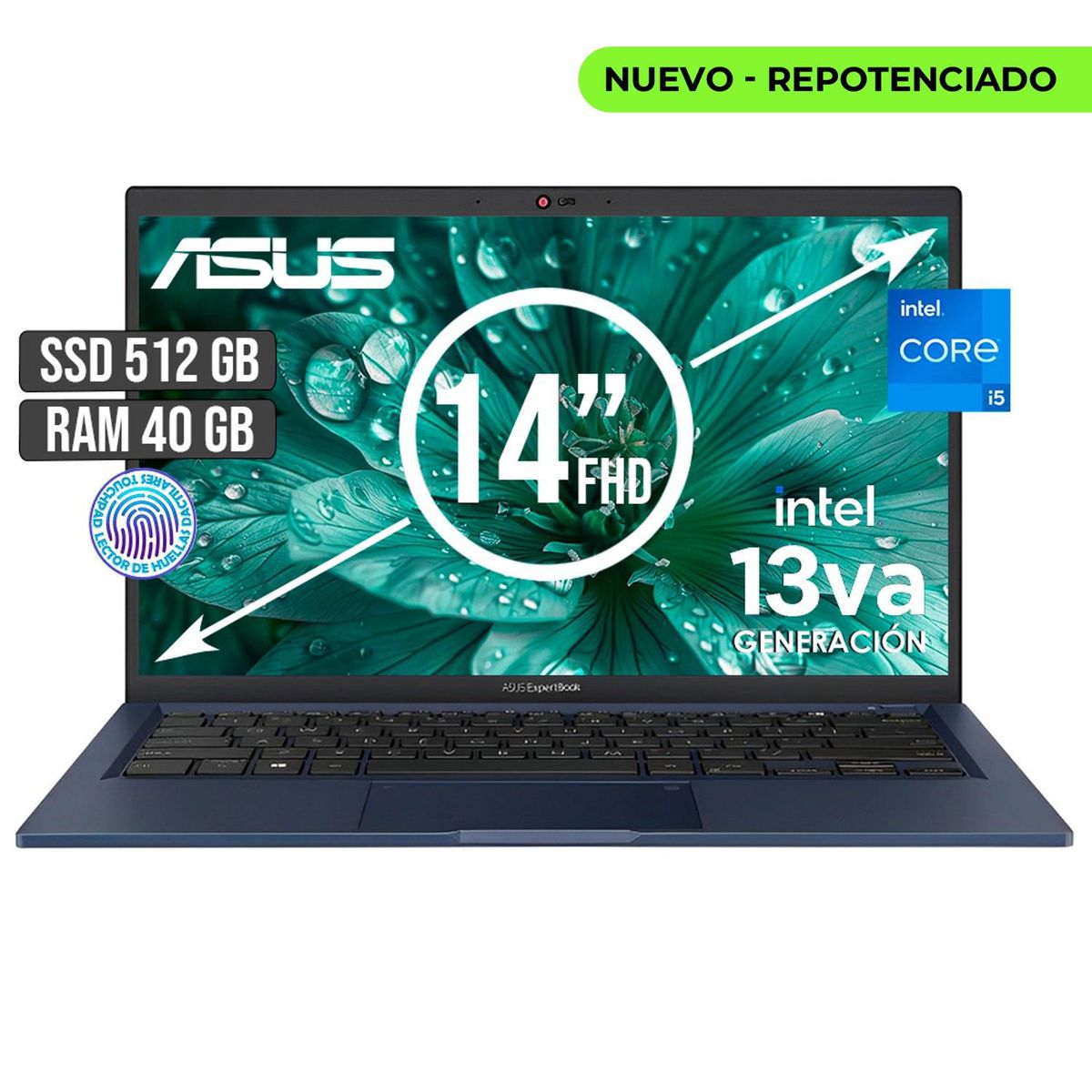 ASUS - Portátil Asus Expertbook Intel Core I5 40GB RAM 512GB SSD 14 FHD