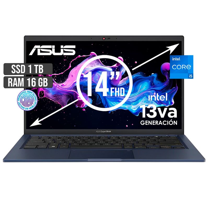 ASUS - Portátil Asus ExpertBook Intel Core i5 1335U 1TB SSD 16GB RAM 14" FHD