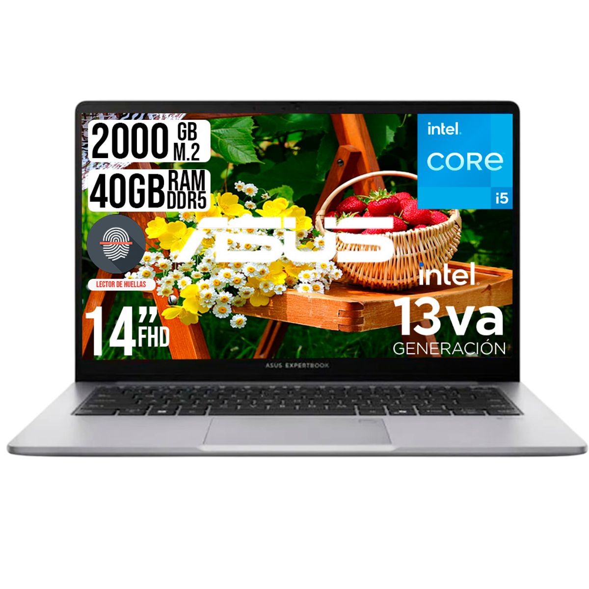 ASUS - ASUS EXPERTBOOK INTEL CORE I5-13420H SSD 2TB RAM 40GB LED 14 FULL HD