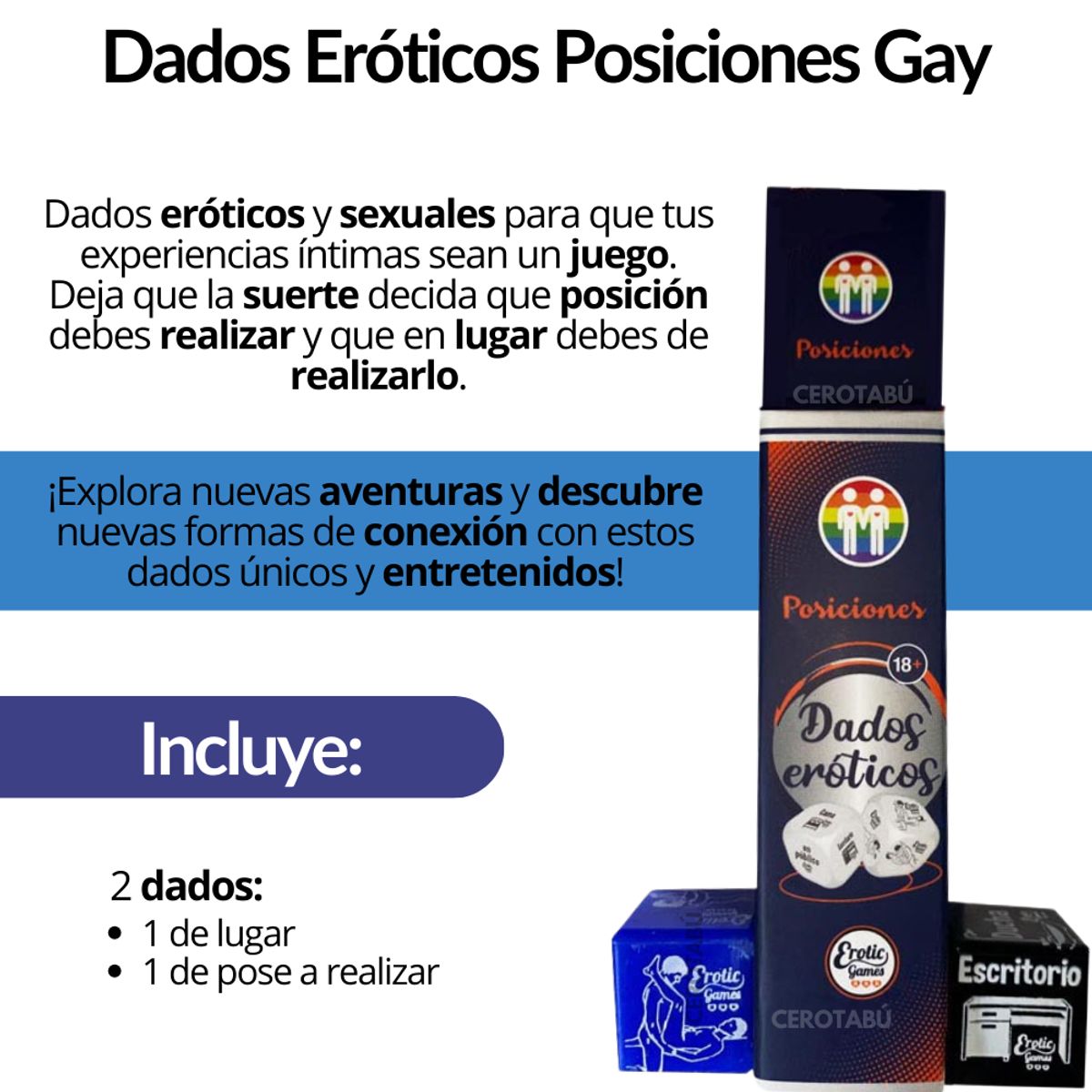 GENERICO - Dados Eróticos Posiciones Sexuales Juego Parejas Adultos Gy
