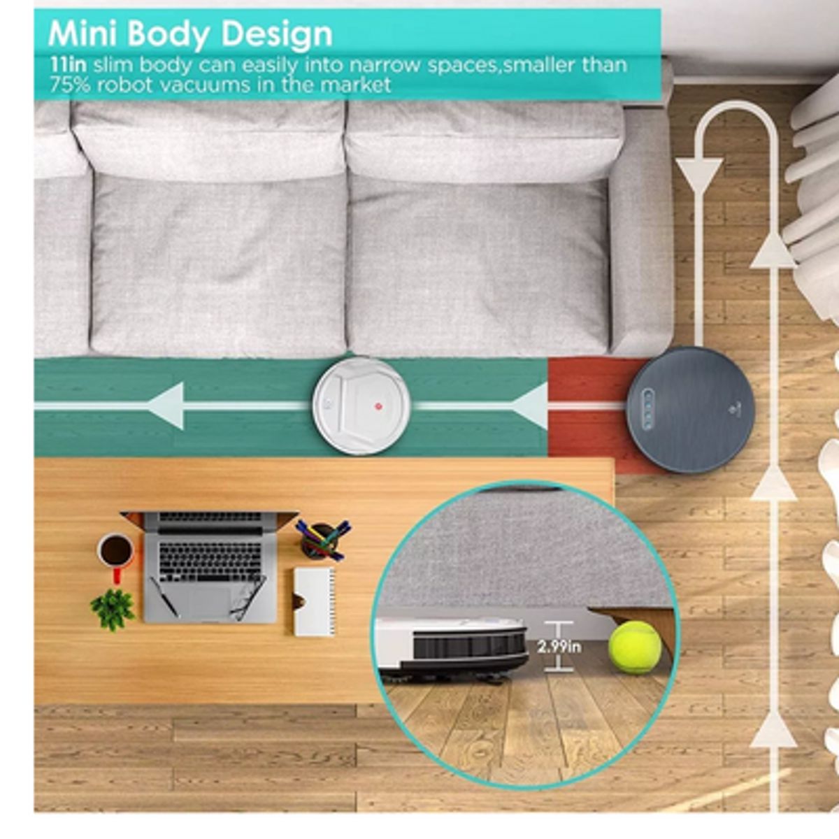 GENERICO - Aspiradora Robot Lefant M210 Blanca 100v240v