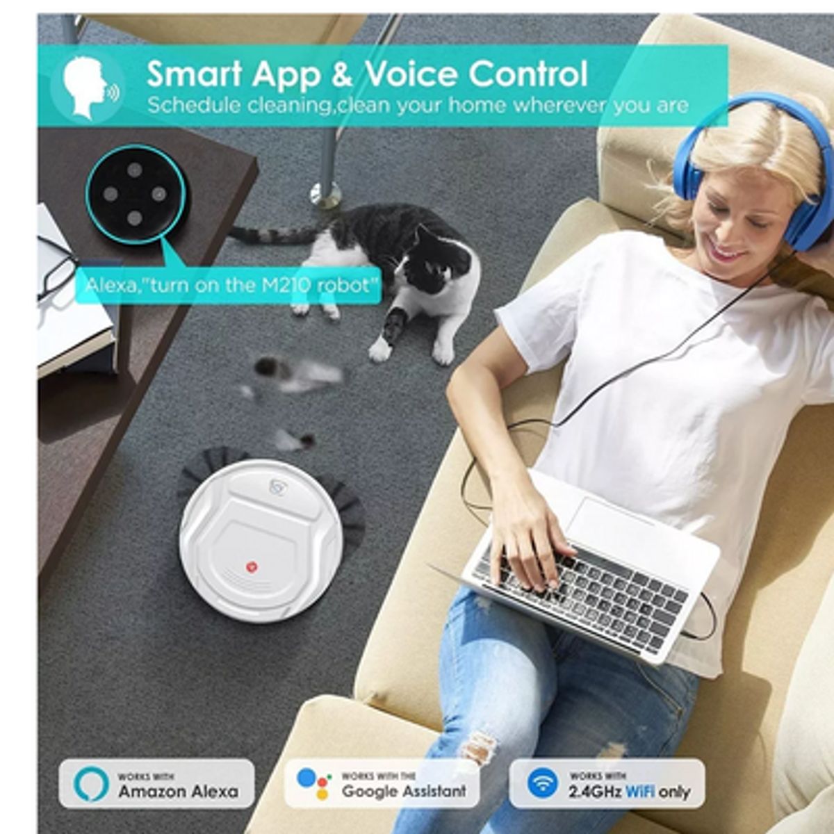 GENERICO - Aspiradora Robot Lefant M210 Blanca 100v240v