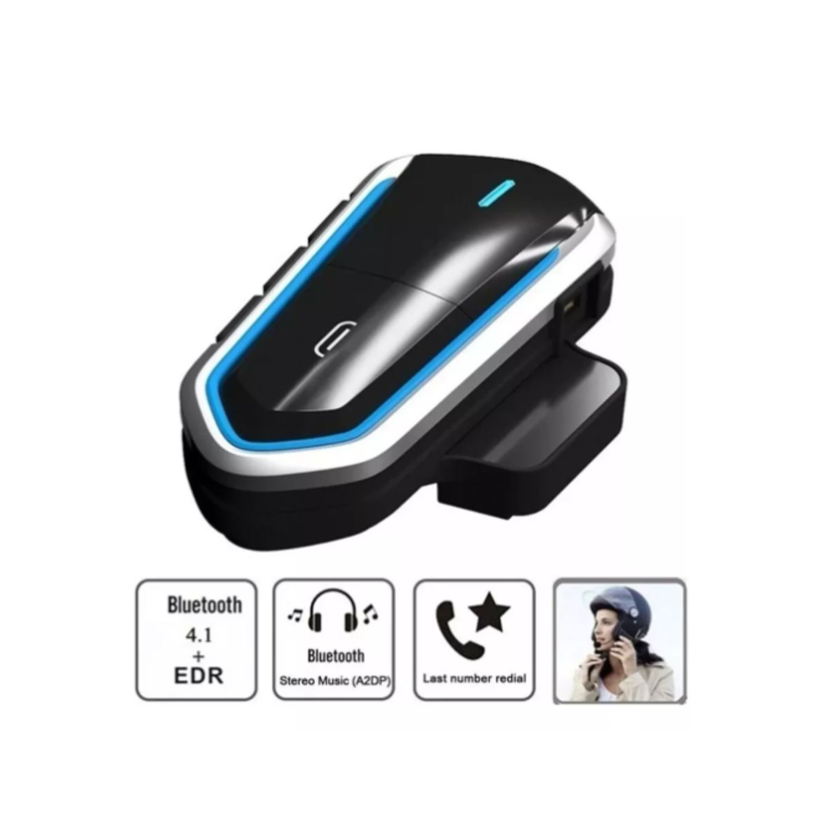 GENERICO - INTERCOMUNICADOR BT PARA MOTO B35 CON RADIO FM