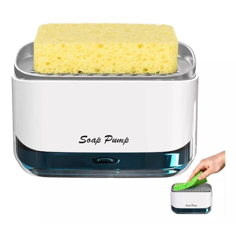 GENERICO - Dispensador De Jabón Para Cocina Con Soporte De Esponja