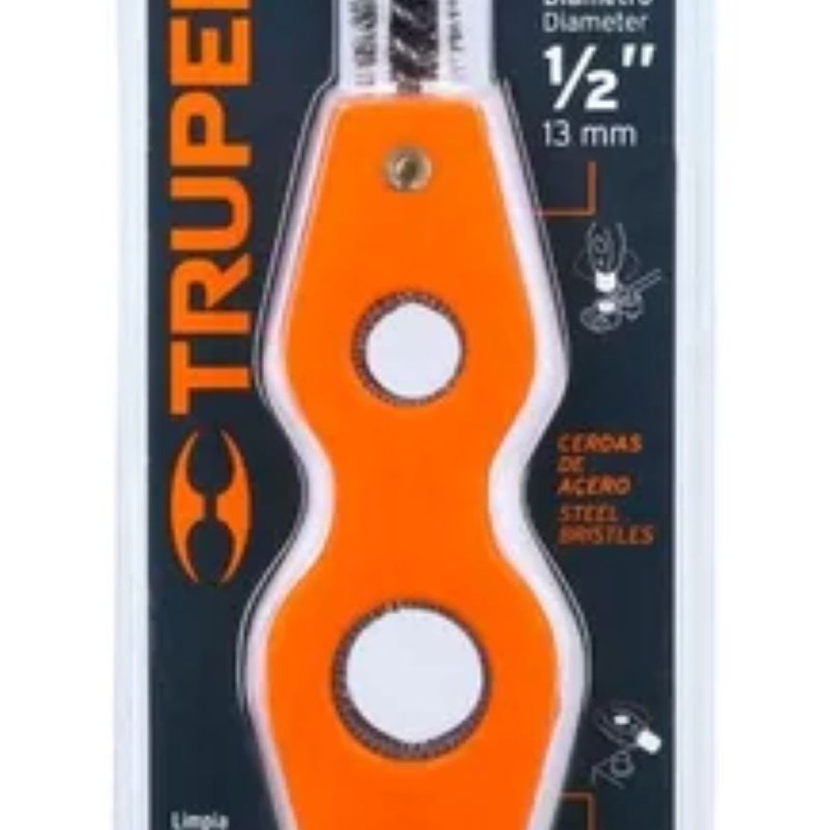 TRUPER - Cepillo Limpiador De Terminales De Baterías, 4 En 1, Truper