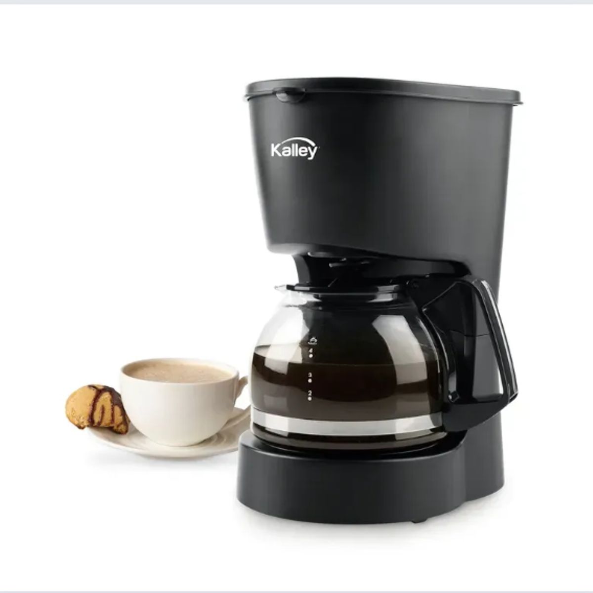KALLEY - Cafetera Kalley 4 Tazas Negro K-MCM4N.