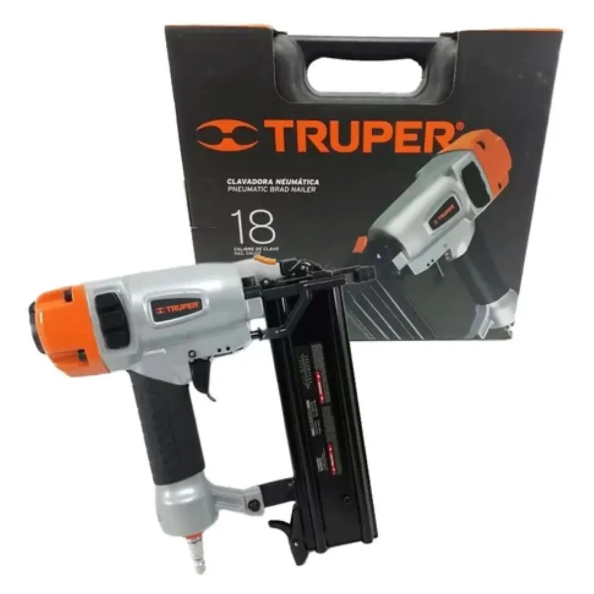 TRUPER - Clavadora Neumática Para Compresor Calibre 18 Profesional