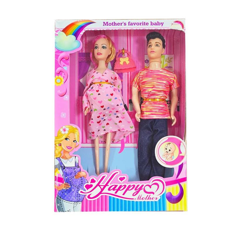 GENERICO - Muñeca Madre Mama Muñeco Vestido Pareja Juguetes Niñas