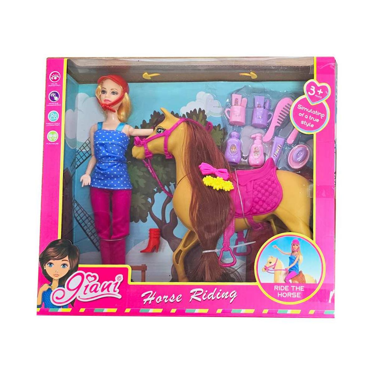 GENERICO - Muñeca Princesa Peine Pony Caballo Accesorios Juguete Niña