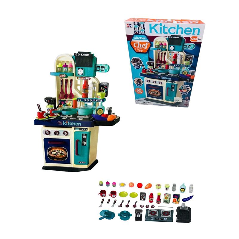 BOY TOYS - Cocina Para Niños  Con Sonidos De Cocción Y Agua Real