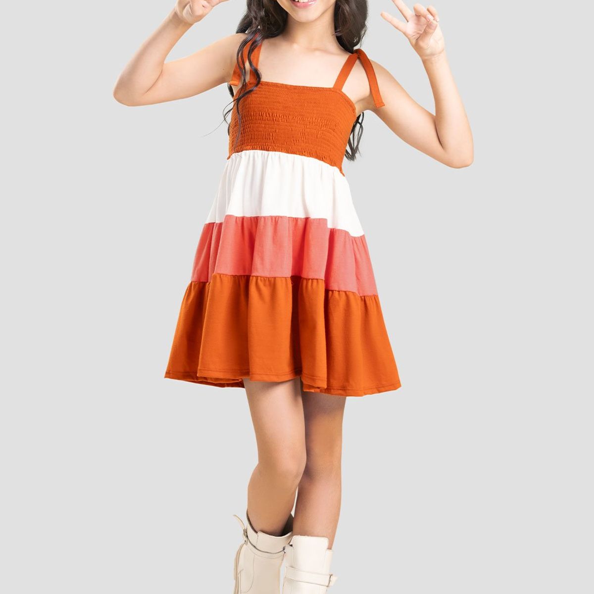 MARKETING PERSONAL - Vestido Infantil Femenino Multicolor Mp 103717