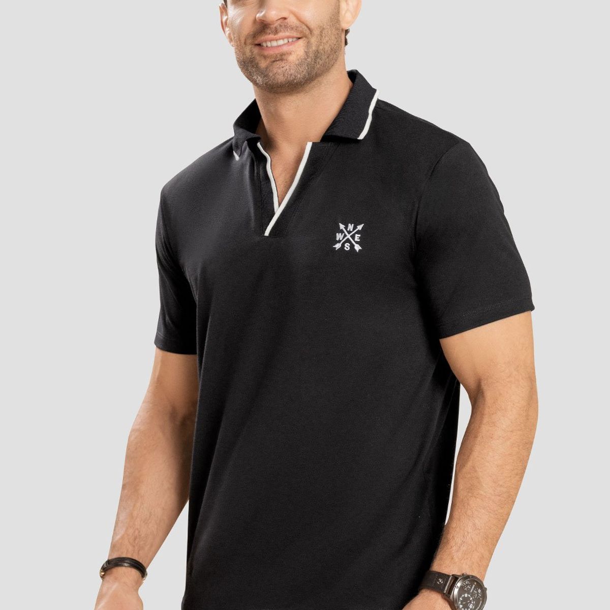 MARKETING PERSONAL - Polo Hombre Negro Mp 87630