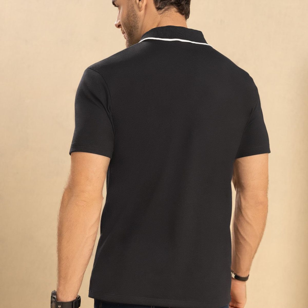MARKETING PERSONAL - Polo Hombre Negro Mp 87630
