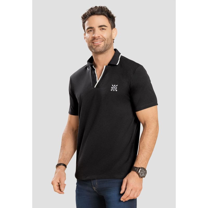 MARKETING PERSONAL - Polo Hombre Negro Mp 87630