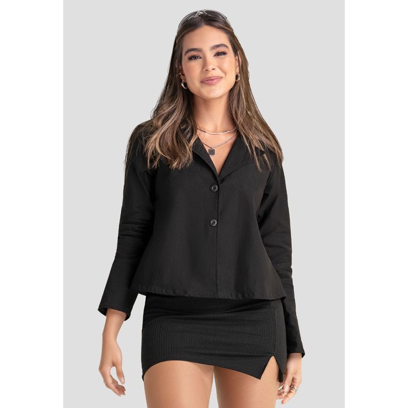 ATYPICAL - Blazer Mujer Negro Atypical 104219