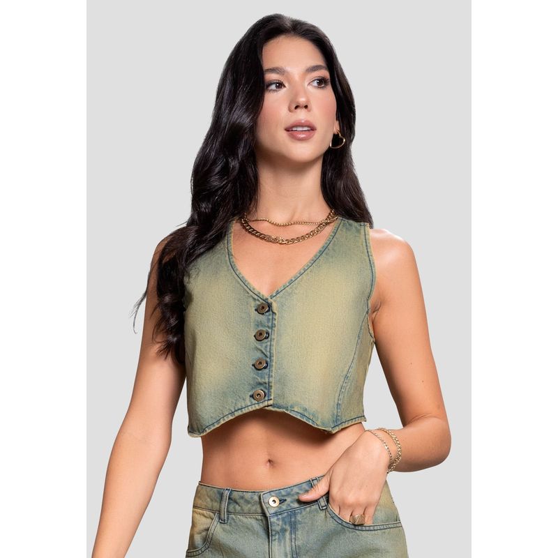 ATYPICAL - Chaleco Mujer Azul Atypical 104356