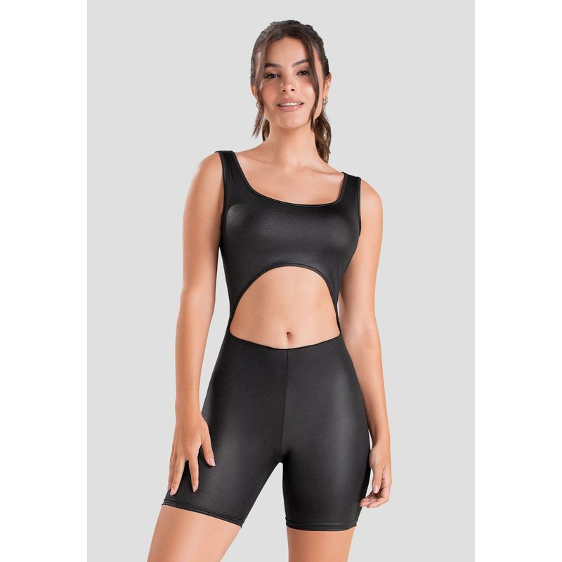 FORMAS INTIMAS - Enterizo Corto Mujer Negro Fi 104309