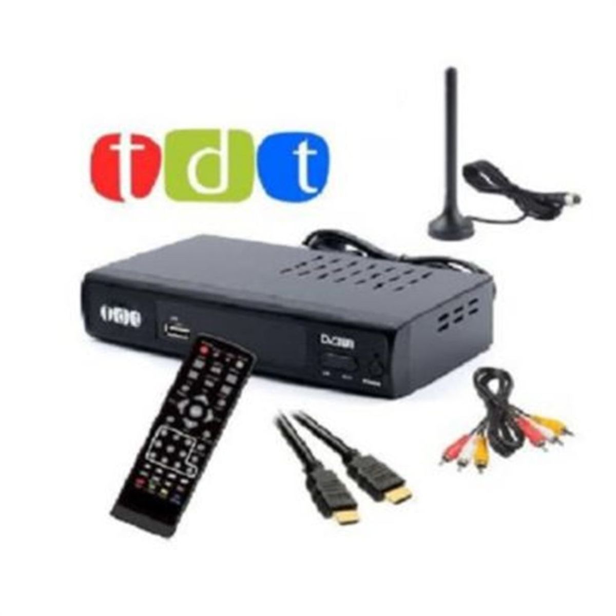 GENERICO - Decodificador Tdt Usb ControlHdmiRca Sintonizador Tv