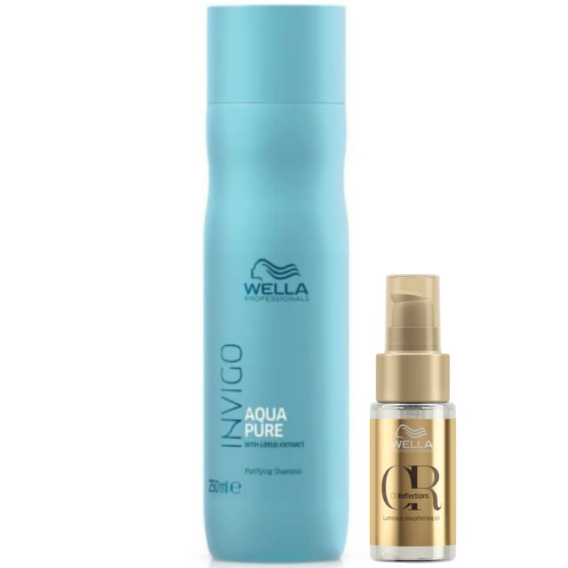 WELLA - Wella Shampoo Limpieza profunda Aqua Pure + oleo